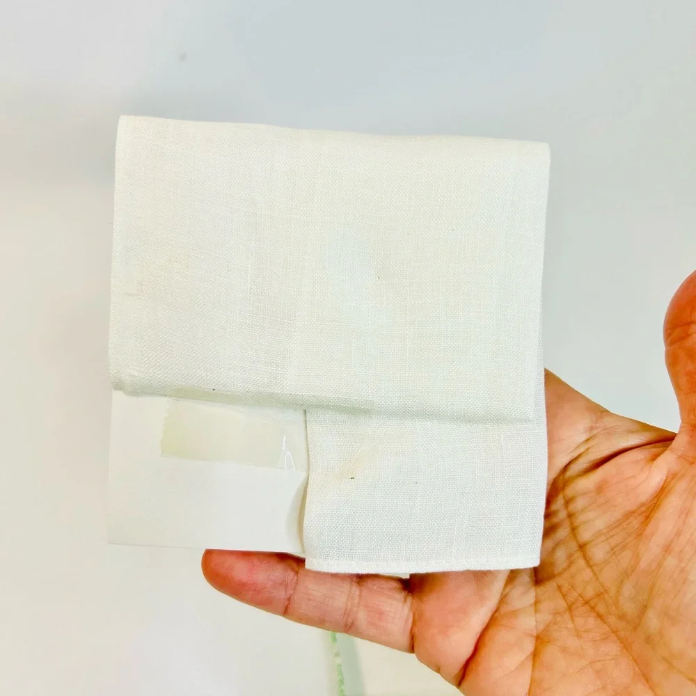 Vintage Irish Linen Embroidered White Handkerchief, New in Box - Picture 11 of 12